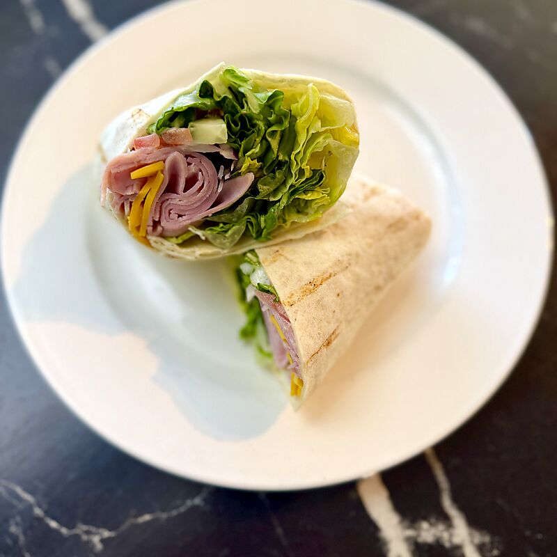Ham and salad wrap