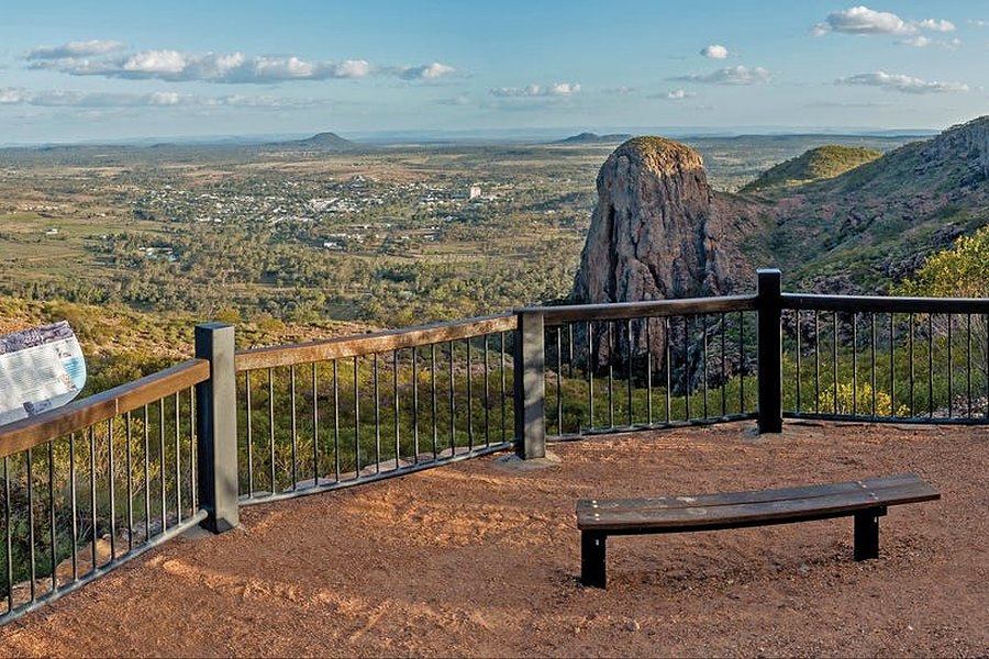 The Skyline Lookout in Minerva Hills National Park, looking over Springsure